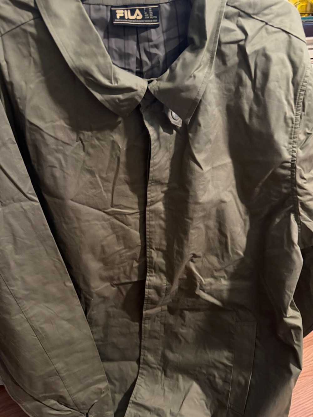 FILA Men’s Olive Green Raincoat